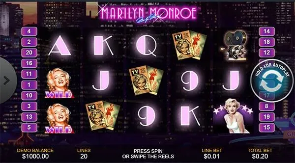 สล็อตออนไลน์ ธีมสล็อต ความหลากหลายที่น่าติดตามของเกมสล็อต ตัวอย่างสล็อตธีมคนดัง เกมสล็อต marilyn monroe